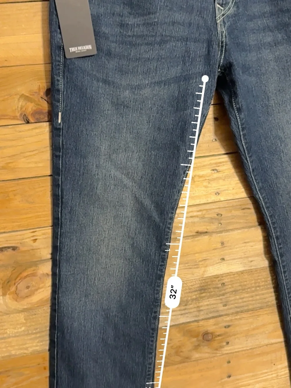 True Religion Men’s Slim Straight Jeans in Dark Blue